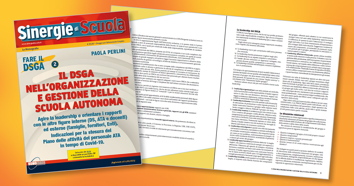 Monografia Fare il Dsga #2 - Organizzazione e gestione della scuola autonoma