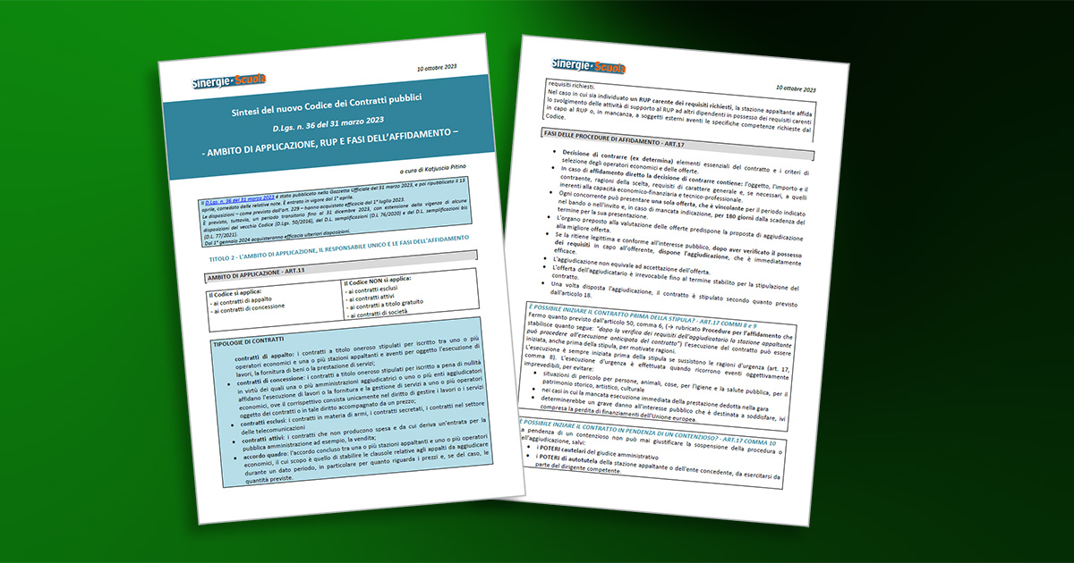 Speciale "RUP e fasi dell'affidamento nel nuovo Codice dei contratti pubblici"